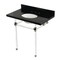 Kingston Brass 36" Black Granite Console Sink with Acrylic Legs, 8-Inch, 3-Hole, Black Granite/Polished Nickel KVPK36KA6 - alternate 1