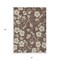 Homeroots 5' X 8' Brown And Beige Floral Washable Indoor Outdoor Area Rug 599869 - alternate 2