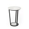 Homeroots 21" Black And White Marble Round End Table 380683 - alternate 3