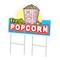 Signmission Fresh Popcorn Yard Sign & Stake outdoor plastic coroplast window, C-DC-2436-Fresh Popcorn C-DC-2436-Fresh Popcorn - alternate 1