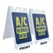 Signmission A/C Service Here, A-Frame & 2 Decals Installed, Heavy-Duty Plastic Frame SBHD-D-2436-30338 - alternate 3