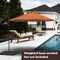 Pure Garden 10 Ft Offset Umbrella with Cross Base, Terracotta 50-LG1055 - alternate 2