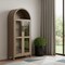 Homeroots 67in Brown Wood Oval Accent Cabinet With Two Doors 716311 - alternate 2