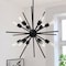 Vaxcel Estelle 12-Light 27.5 in W Matte Black Mid-Century Modern Sputnik Pendant Ceiling Fixture P0343R - alternate 3