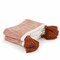 Homeroots 50" X 60" Orange Woven Cotton Striped Throw Blanket with Tassels 516506 - alternate 1