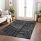Homeroots 8' X 10' Black And Ivory Geometric Washable Indoor Outdoor Area Rug 600801 - alternate 4