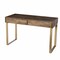 Homeroots Shades of Brown and Gold Reclaimed Wooden Desk 402029 - alternate 2