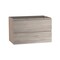 Homeroots 28" Natural Wood Freestanding Bathroom Vanity With White Sink And Two Drawers 627454 - alternate 1