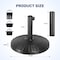 Simple Deluxe 17.72' 22 LBS Patio Umbrella Base Heavy Duty Market Umbrellas Round Stand for Outdoor, Poolside, De LGBRLABASERESINROUND10 - alternate 4