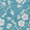 Homeroots 8' X 10' Turquoise Ivory And Gray Floral Washable Indoor Outdoor Area Rug 599931 - alternate 3