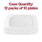 Smarty Had A Party 7.25" Solid White Flat Rounded Square Disposable Plastic Appetizer/Salad Plates (120 Plates), 120PK 4837WH-CASE - alternate 2