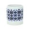Homeroots Set of Two White And Blue Ceramic 5 Ounce Geometric Round Pot Planters, 2PK 518001 - alternate 2