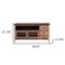 Homeroots 61" Brown Solid Wood Cabinet Enclosed Storage Distressed TV Stand 528763 - alternate 2