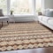 Homeroots 8' X 10' Chocolate And Taupe Quatrefoil Washable Indoor Outdoor Area Rug 583219 - alternate 4