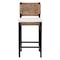 Bali & Pari Alise Handwoven Seagrass Bar Stool with Mahogany Wood Frame 260-14242-ZORO - alternate 2
