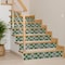 Homeroots 6" x 6" Green And Gray Vinyl Arabesque Peel And Stick Removable Tiles 569326 - alternate 3