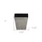 Homeroots 5in Gray Recycled Plastic Indoor Outdoor Square Pot Planter 488256 - alternate 2