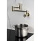 Kingston Brass Wall Mount Pot Filler Faucet with Knurled Handle, Polished Brass KS8102RKZ - alternate 3