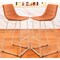 Homeroots Set of Two 30" Orange And Gold Velvet And Steel Bar Height Bar Chairs 555758 - alternate 1