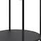 Homeroots 22" Black And Clear Glass And Steel Round End Table With Shelf 544199 - alternate 4