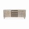 Homeroots 72in Ivory Solid Wood Cabinet Enclosed Storage Distressed TV Stand 489505 - alternate 1