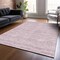 Homeroots 8' X 10' Blush Pink And Beige Striped Washable Indoor Outdoor Area Rug 587947 - alternate 3