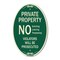 Signmission No Soliciting Loitering Trespassing. Violator, 12 In X 18 In Architectural, Heavy Gauge Aluminum A-OV-G-1218-9946 - alternate 1