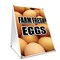 Signmission Farm Fresh Eggs, 24 Inch x 18 Inch A-frame Yard Sign, Plastic Sign SBC-1824-Farm Fresh Eggs - alternate 1