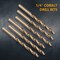 Powertec 1/4" Cobalt Drill Bits 4" Length, M35 HSS Jobber Length Twist Bits with 135 Deg Tip, 6PK QDB2010 - alternate 3