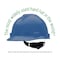 Msa Safety Hard Hat, Super V, Polyethylene, 4 Point Ratchet, Type 2, Class E, Blue C217092 - alternate 3