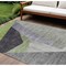 Homeroots 8' X 10' Sage Green And Charcoal Abstract Washable Indoor Outdoor Area Rug 582887 - alternate 1