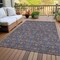 Homeroots 10' X 14' Navy Blue Beige And Taupe Floral Washable Indoor Outdoor Area Rug 582295 - alternate 2
