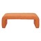 Homeroots 50in Orange Fabric and Plastic Upholstered Bench 668863 - alternate 1