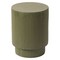 Leisuremod Eden 14 in Round Stone Side Table, Weatherproof Pedestal Base, Fully Assembled EST14OG - alternate 2