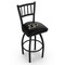 Holland Bar Stool Co 25" Blk Wrinkle Pitt Swivel Bar Stool, Ladder Back L01836Purdue - alternate 1