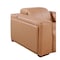Homeroots 130" Chestnut Top Grain Leather Reclining Metal USB Sofa 720396 - alternate 3
