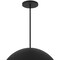 Homeroots 24" Black Aluminum Dome LED Dimmable Outdoor Pendent Hanging Light 683471 - alternate 2
