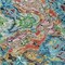 Homeroots 8' X 10' Orange And Teal Blue Abstract Washable Indoor Outdoor Area Rug 588459 - alternate 4