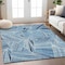 Homeroots 9' X 12' Blue And Teal Blue Geometric Washable Indoor Outdoor Area Rug 594771 - alternate 3