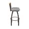 Holland Bar Stool Co Revelle 30in Swivel Bar Stool with Bronze Finish, Medium Back and Canter Folkstone Grey Seat 881 - alternate 3