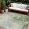 Homeroots 10' X 14' Artichoke Green And Ivory Abstract Washable Indoor Outdoor Area Rug 605505 - alternate 1