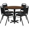 Flash Furniture Round Table Set, 36" W, 36" L, 30" H, Laminate, Wood Grain HDBF1004-GG - alternate 1