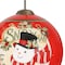 Homeroots Festive Snowman on his way Hand Painted Mouth Blown Glass Ornament 477478 - alternate 2