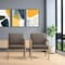 Office Star Products Medium Oak Finish Visitor's Chair with Castillo Metal Memory Foam Seat WD580-K006 - alternate 5