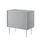 Homeroots 24" Gray And Silver Wood And Stainless Steel End Table With Two Drawers 551631 - alternate 3