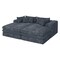 Homeroots 79" Gray Corduroy Sleeper Sofa 719549 - alternate 2