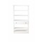 Homeroots 70" White Five Tier Standard Bookcase With One Drawer 389579 - alternate 3