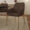 Leisuremod Zaire Collection Modern Dining Chair, Gold Legs and Dark Brown Velvet ZDC52DBR - alternate 2