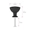 Richelieu 1 11/32 in (34 mm) Matte Black Contemporary Cabinet Knob BP872034900 - alternate 3
