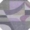 Homeroots 8' Purple Gray And Beige Round Geometric Washable Indoor Outdoor Area Rug 616738 - alternate 4
